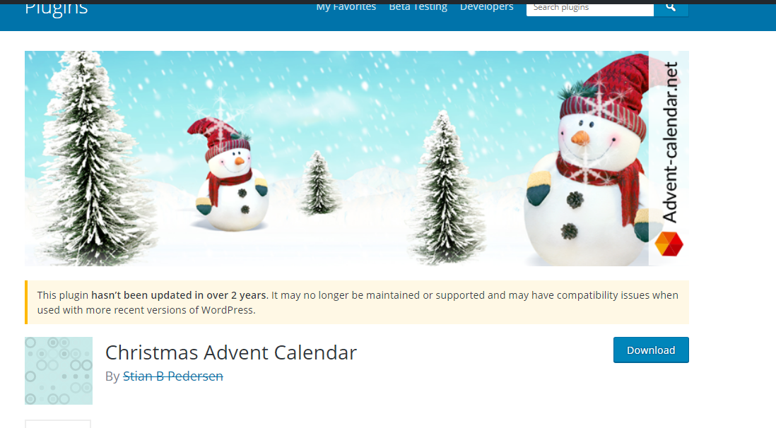 Christmas Advent Calendar WordPress Plugin