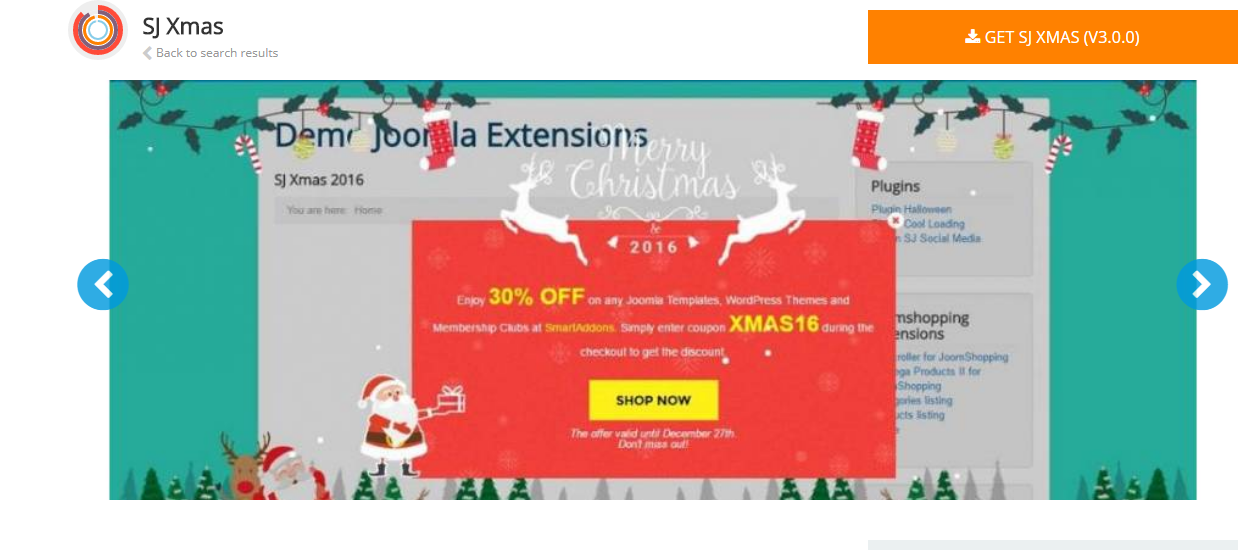 SJ Xmas Joomla Extention