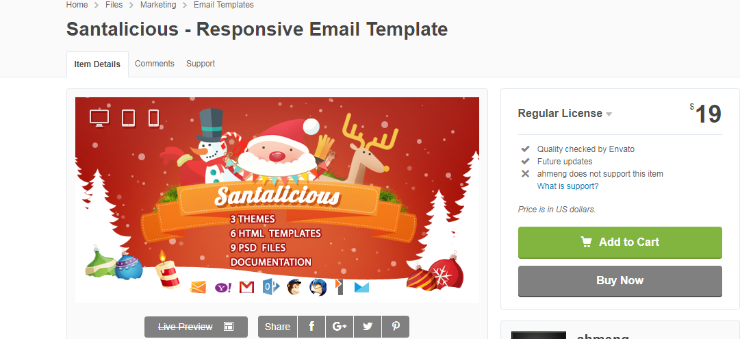 santalicious-responsive Christmas email template